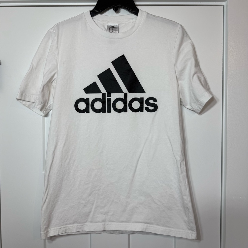 Adidas Essentials Big Logo Tee Cotton White Size Men’s Small